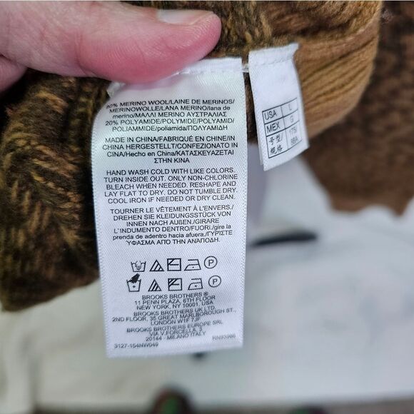 Brooks Brothers Brown and Multicolor Crew Neck Sweater - Picture 5 of 6
